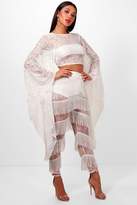 Thumbnail for your product : boohoo Extreme Sleeve Lace Low Back Crop