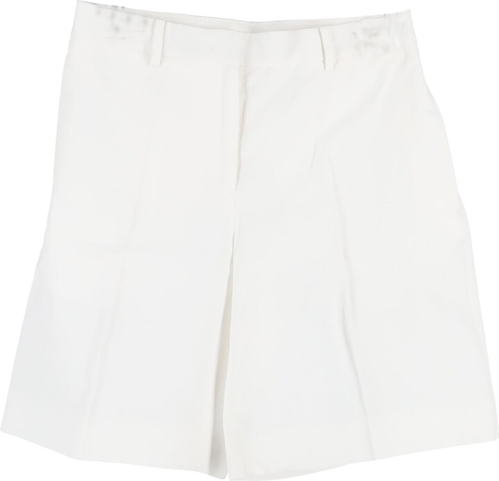 Shorts in White Cotton