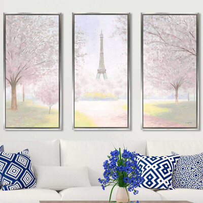 Picture Perfect International Pretty Paris by James Wiens - 3 Piece Floater Frame Painting on Canvas