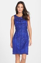 Thumbnail for your product : Sue Wong Sleeveless Embroidered Tulle Dress