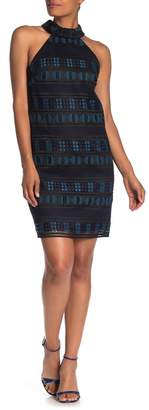 Trina Turk Estrella Crochet Lace Halter Sheath Dress