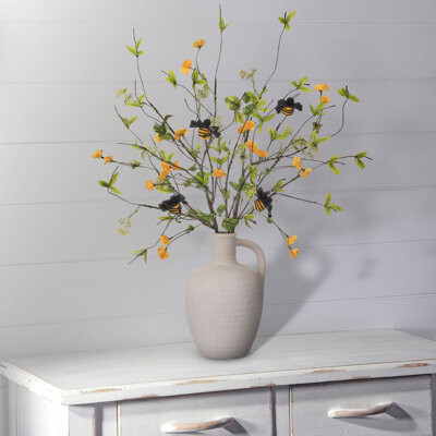 Regency International 30" Spring Wildflower With Ribbon Bee Spray