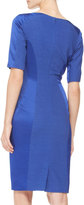 Thumbnail for your product : Lela Rose Short-Sleeve Paneled Dress