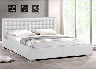 Wholesale Interiors Madison Modern Bed with Upholstered Headboard - Queen - Black