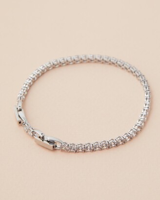 Swarovski Women's Silver Bracelets - Tennis Deluxe Bracelet
