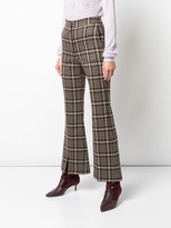Thumbnail for your product : Adam Lippes Plaid Flared Trousers