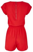 Thumbnail for your product : New Look Teens Red Crepe Zip Pocket Playsuit
