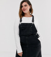denim overall dress plus size