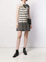 Thumbnail for your product : RED Valentino Striped Bow Applique Mini Dress