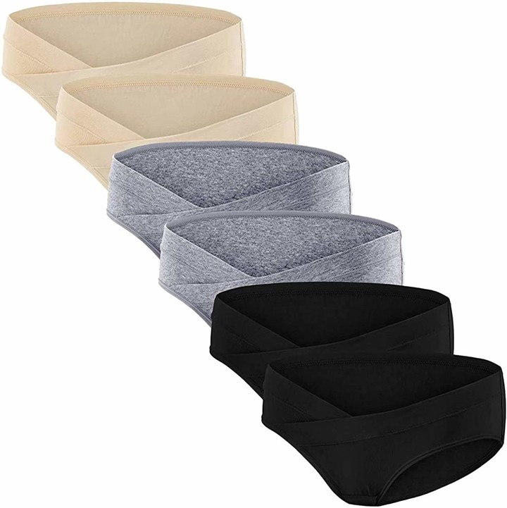 Arbres 6 Pack Women Under The Bump Maternity Knickers Pregnancy