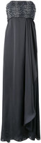 Armani Collezioni - robe bustier longue - women - Polyester/Spandex/Elasthanne/plastic/glass - 42