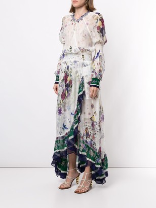 Camilla Gentle Moon Print Blouson wrap dress