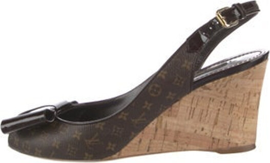 Louis Vuitton Monogram Leather Sandals - ShopStyle