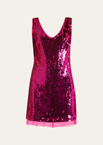 Thumbnail for your product : Halston Aishia Sleeveless Sequin Mini Dress