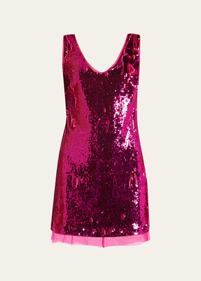 Halston Aishia Sleeveless Sequin Mini Dress