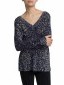 Thumbnail for your product : White + Warren Cashmere Leopard Print V Neck