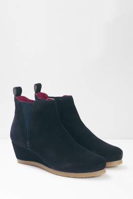 black suede wedge ankle boots uk