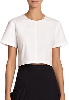Marc by Marc Jacobs Cotton Wrap-Back Cropped Top