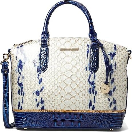 Brahmin Melbourne Duxbury Satchel (Dusty Blue) Handbags - ShopStyle