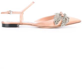 Rochas strass embellished pointed pumps