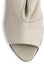 Thumbnail for your product : Burberry Jenkin Heritage Leather Open-Toe Booties