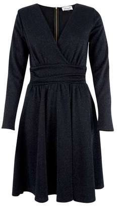 Wallis **Closet Chevron Print Cross Over 3/4 Sleeve Dress