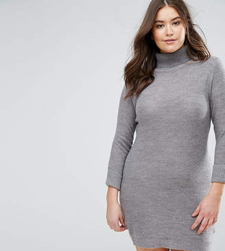 Brave Soul Plus Turtleneck Sweater Dress