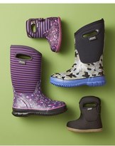 Thumbnail for your product : Bogs Girl's 'Classic - Flower Stripe' Waterproof Boot