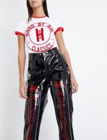 Thumbnail for your product : Hood by Air Faux-patent high-rise straight jeans