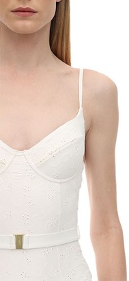 WeWoreWhat Danielle Eyelet Lace One Piece Swimsuit
