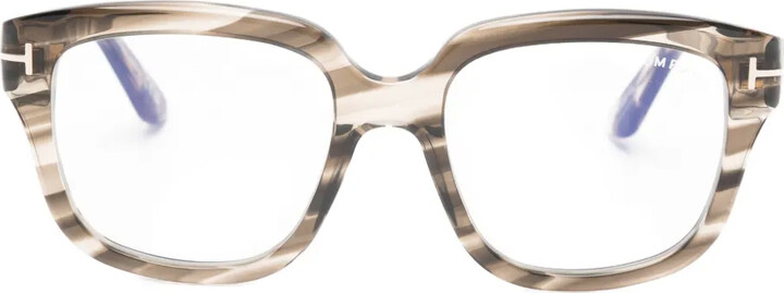 Tom Ford Eyewear Stripe Geometric Glasses