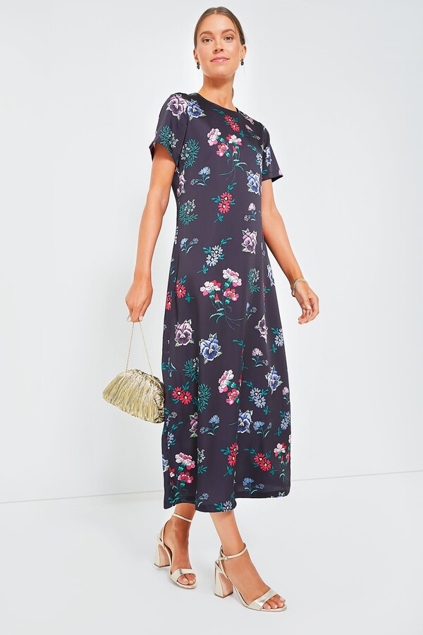 Hyacinth House Black Floral Silky Riley Maxi Dress - ShopStyle