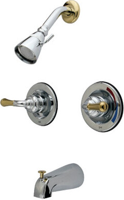 Kingston Brass Magellan Double-Handle Pressure Balanced Tub and Shower Faucet