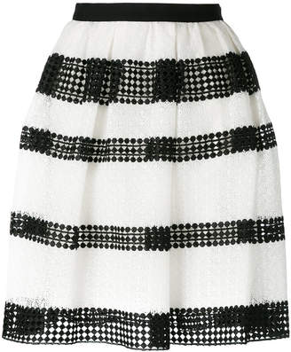 MICHAEL Michael Kors striped lace pleated skirt
