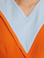 Thumbnail for your product : Emilia Wickstead Iggy Contrast-panel Crepe Top - Orange