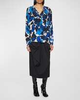 Thumbnail for your product : Dries Van Noten Netti Flotal-Print V-Neck Sweater