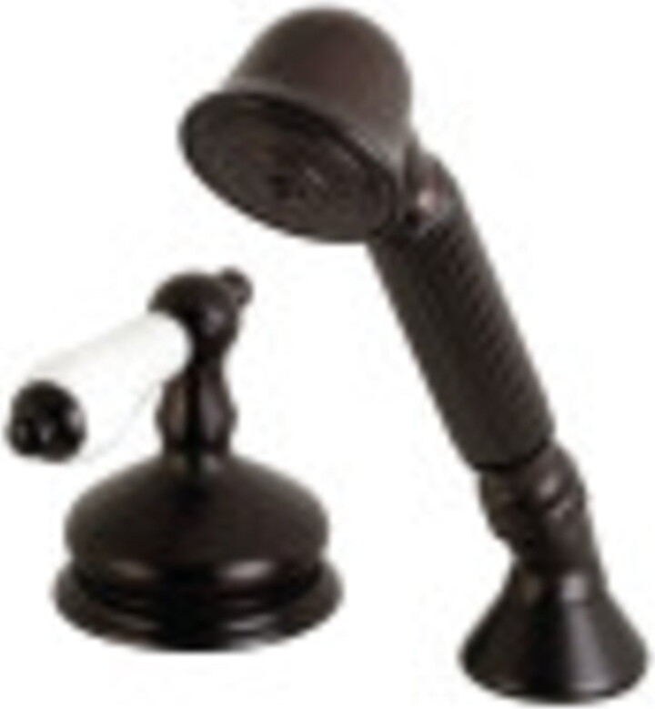 Kingston Brass KSK3335PLTR Deck Mount Hand Shower with Diverter for Roman Tub Faucet, Oil Rubbed Bronze