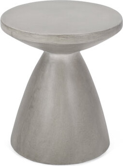 Ivy Bronx Charming Lightweight Concrete Outdoor Side Table With Stylish Design