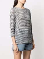 Thumbnail for your product : Majestic Filatures striped 3/4-sleeve T-shirt