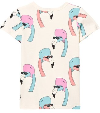 Gardner and the gang Creme White Helmut Flamingo The Cool Tee