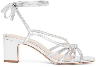 silver ankle wrap sandals
