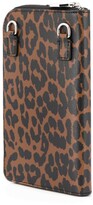 Thumbnail for your product : Ganni Leopard-Brown On-Strap Wallet