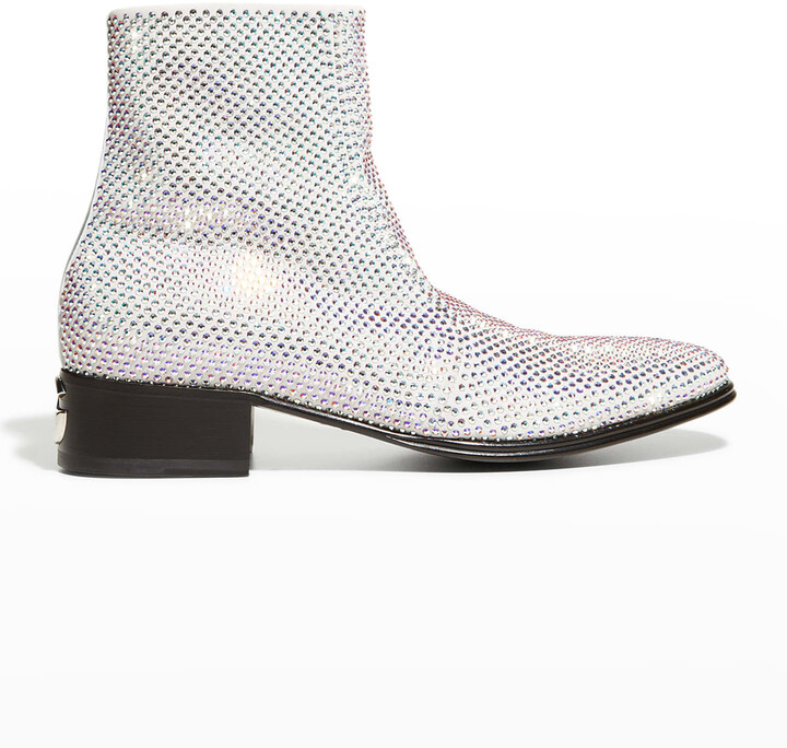 Dolce & Gabbana Men's Swarovski Crystal Short Boots - ShopStyle