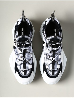 Jimmy Choo Diamond Sneakers In Leather And Padded Mesh