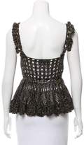 Thumbnail for your product : Anna Sui Metallic Crochet Top