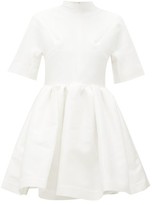 Thumbnail for your product : Marques Almeida Gathered Taffeta Mini Dress - White