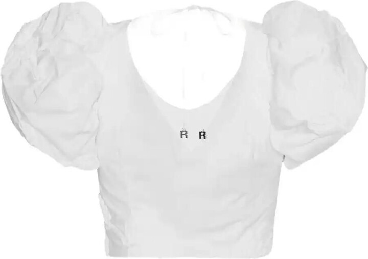 Rotate by Birger Christensen Puff-Sleeve Floral-Embroidered Top