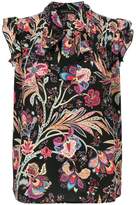 Etro floral print pussy bow blouse