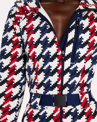 Perfect Moment Star Houndstooth Hooded Ski Suit