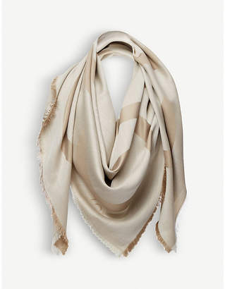 Loewe Anagram wool and silk-blend scarf